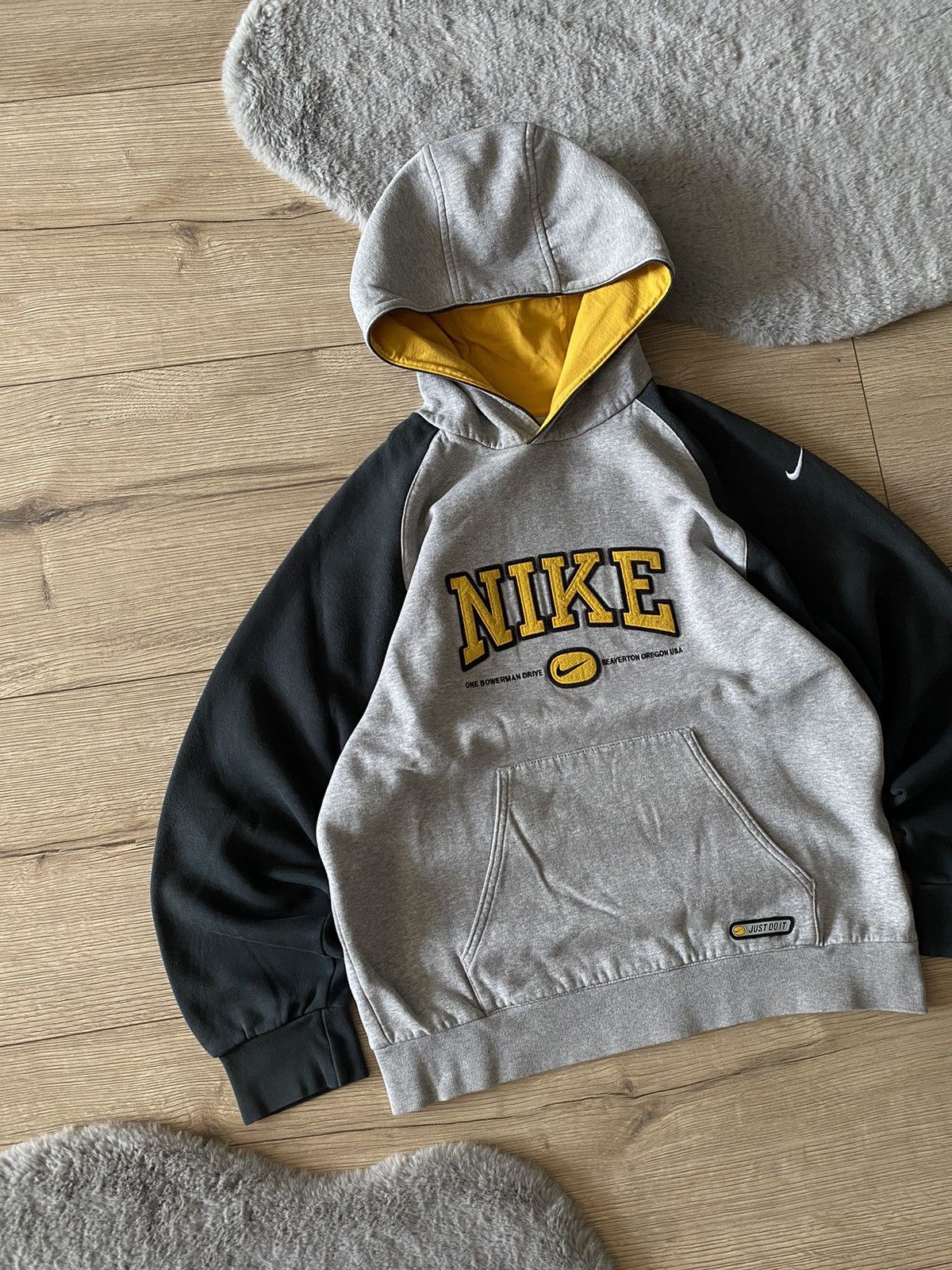 Nike × Vintage NIKE DOUBLE SWOOSH BIG LOGO BOXY DRILL Y2K VINTAGE HOODIE Size US S / EU 44-46 / 1 - 4 Thumbnail