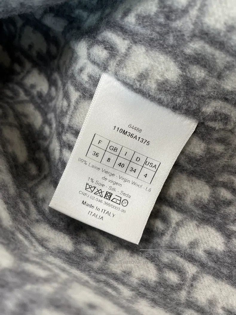 Dior Dior Double-sided woollen coat with gray inner old flower Size XS / US 0-2 / IT 36-38 - 5 Thumbnail
