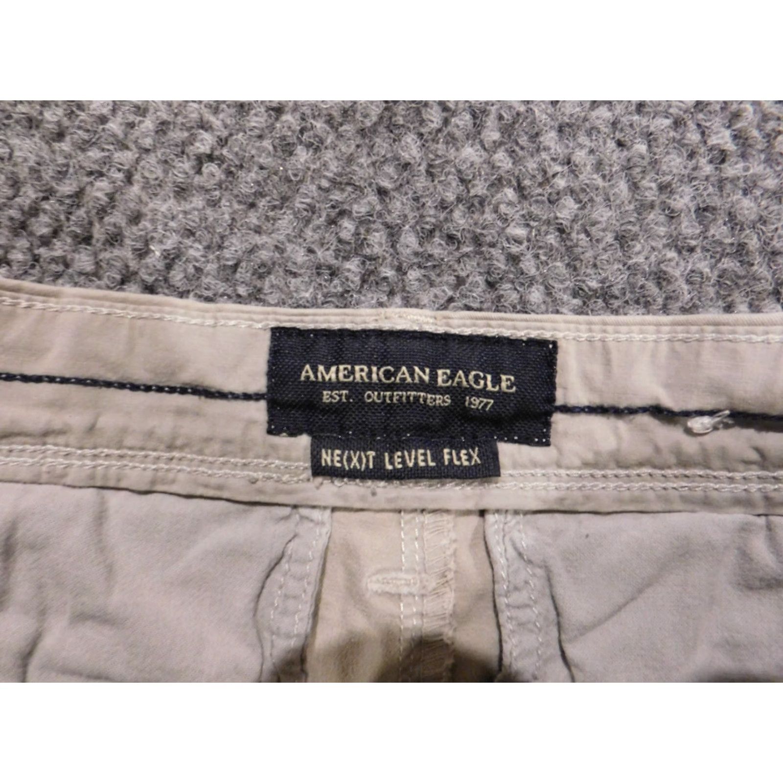 American Eagle Outfitters American Eagle Outfitters Mens Shorts 26 Beige Chino Slim Flat Front Knit Breathable Casual Logo Denim? Wait. Size US 26 / EU 42 - 7 Thumbnail