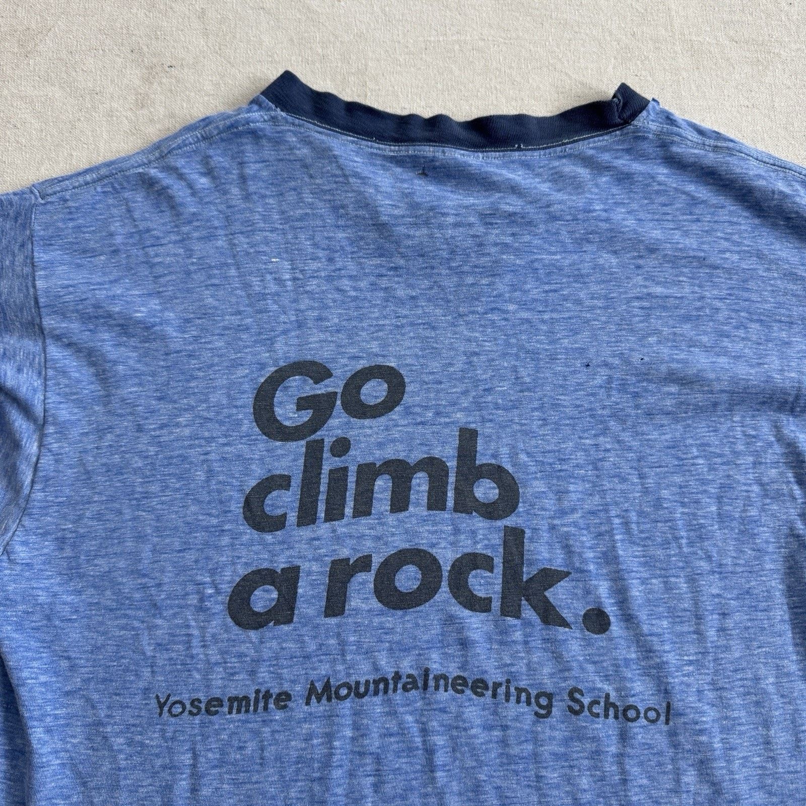 Vintage Vintage Go Climb A Rock Ringer Shirt Yosemite Mayo Spruce Size US XL / EU 56 / 4 - 2 Thumbnail