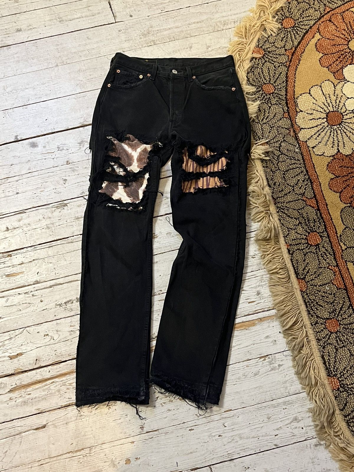 Kapital × Levi's Vintage Levi’s 501 97’ Safari Repaired Patchwork Kapital ins Size 30" / US 8 / IT 44 - 2 Thumbnail