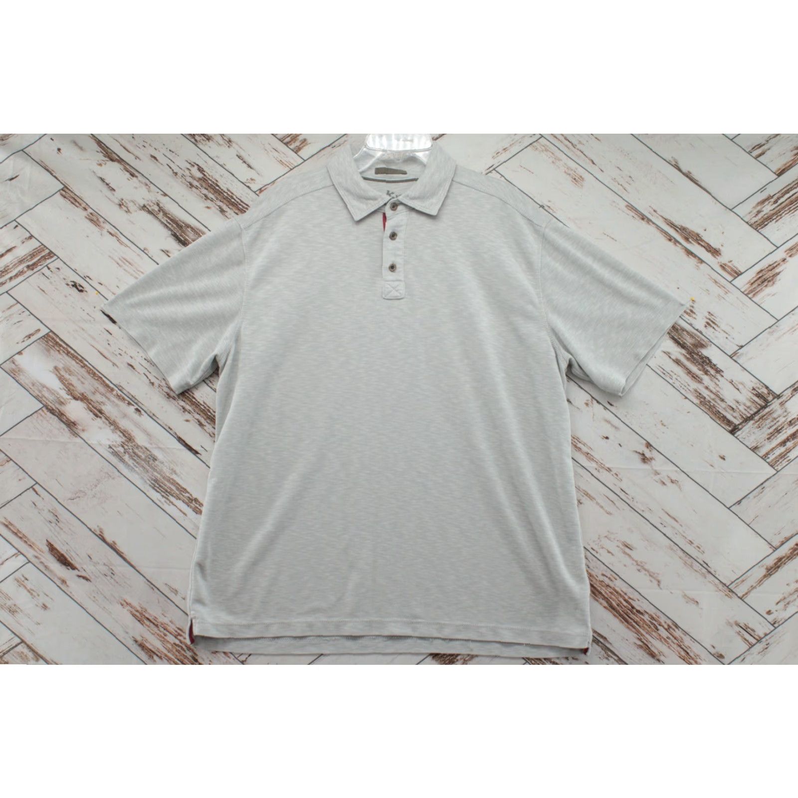 Vintage Age Of Wisdom Shirt Polo Mens L Beige Short Sleeve Modal Blend Preppy Casual Polo Size US L / EU 52-54 / 3 - 2 Thumbnail