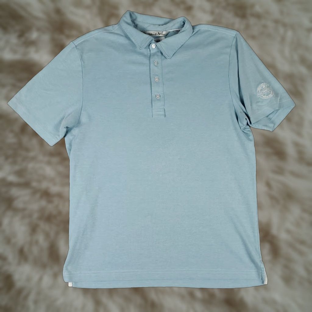 TravisMathew Travis Mathew Polo Shirt Mens M Light Blue Palm Beach Golf Short Sleeve Polo Shirt Size US M / EU 48-50 / 2 - 1 Thumbnail