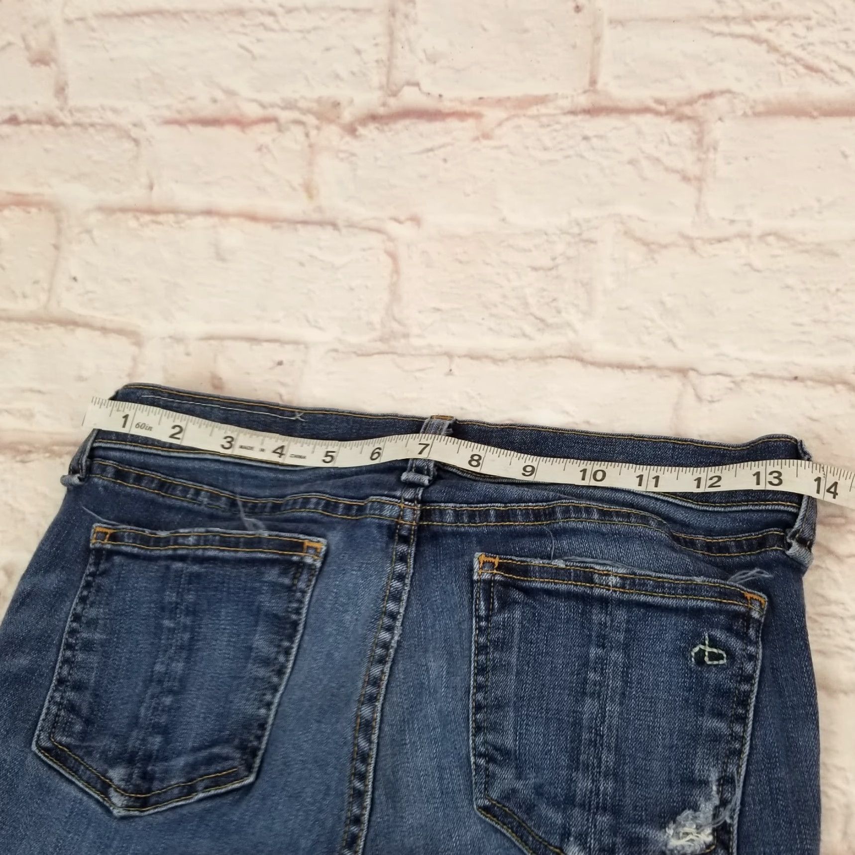 Rag & Bone Rag & Bone Skinny Jeans Junior Teens Size 27 Blue Denim Low Rise Distressed Size 27" / US 4 / IT 40 - 7 Thumbnail