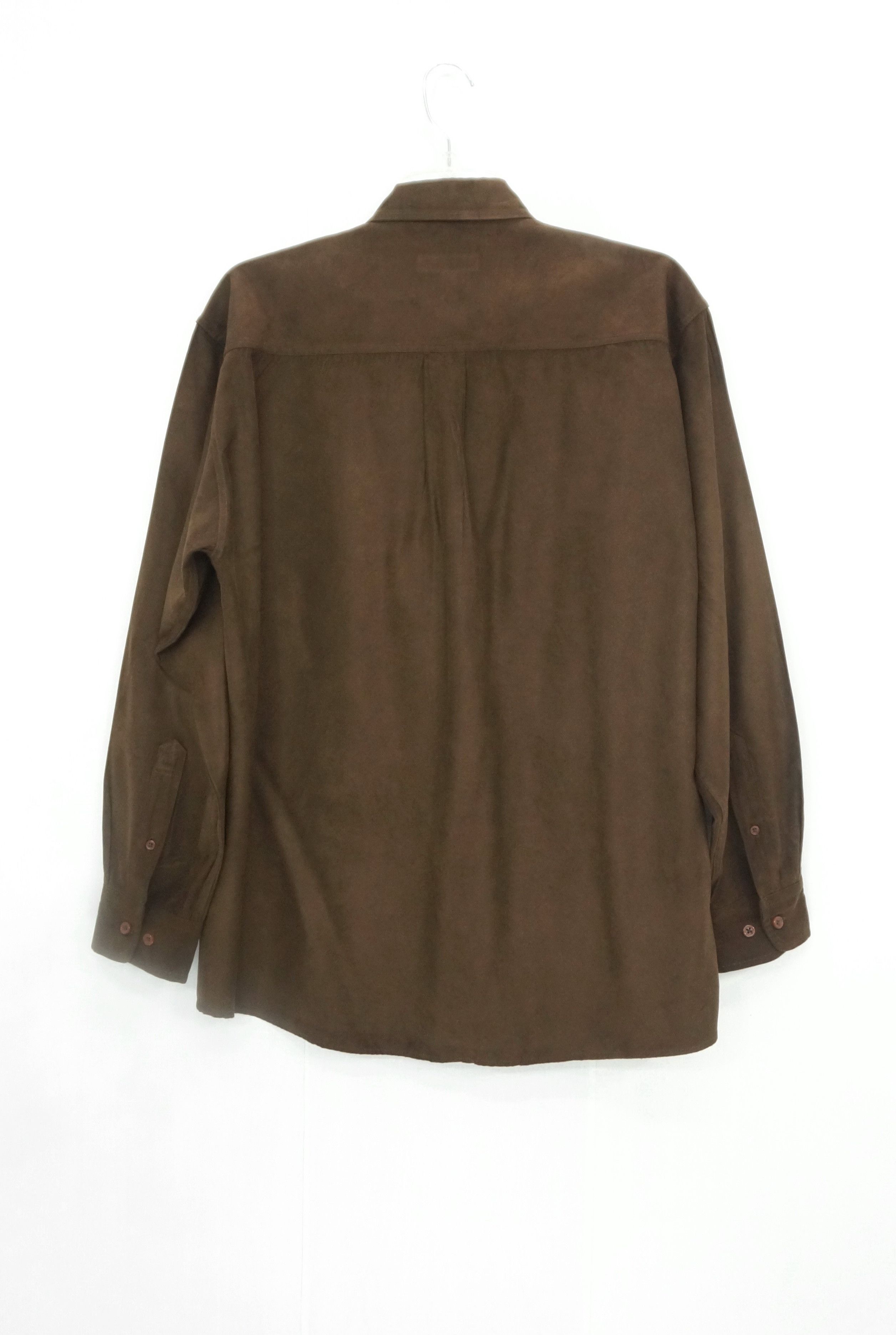 Japanese Brand Sacsny Y'SACCS Yohji Yamamoto Suede Feel Rayon Shirt Size US L / EU 52-54 / 3 - 4 Thumbnail