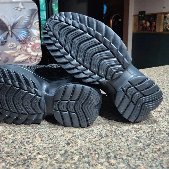 Other Ultra Cush Baby Dazzle Black Rhinestone Comfy Platform Fashi Size US 8 / IT 38 - 9 Thumbnail