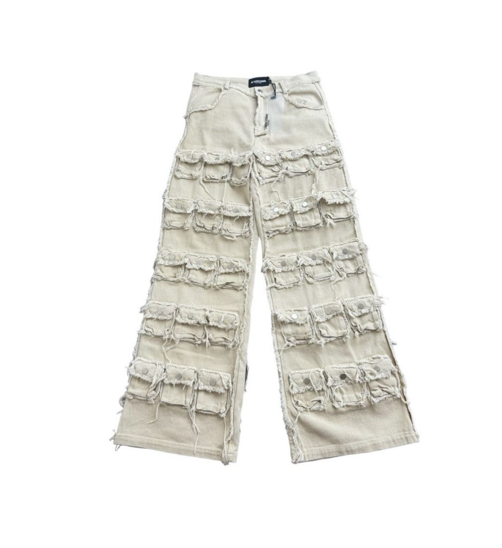 image of No Faith Studios 64 Pockets Pants in Beige, Men's (Size 32)