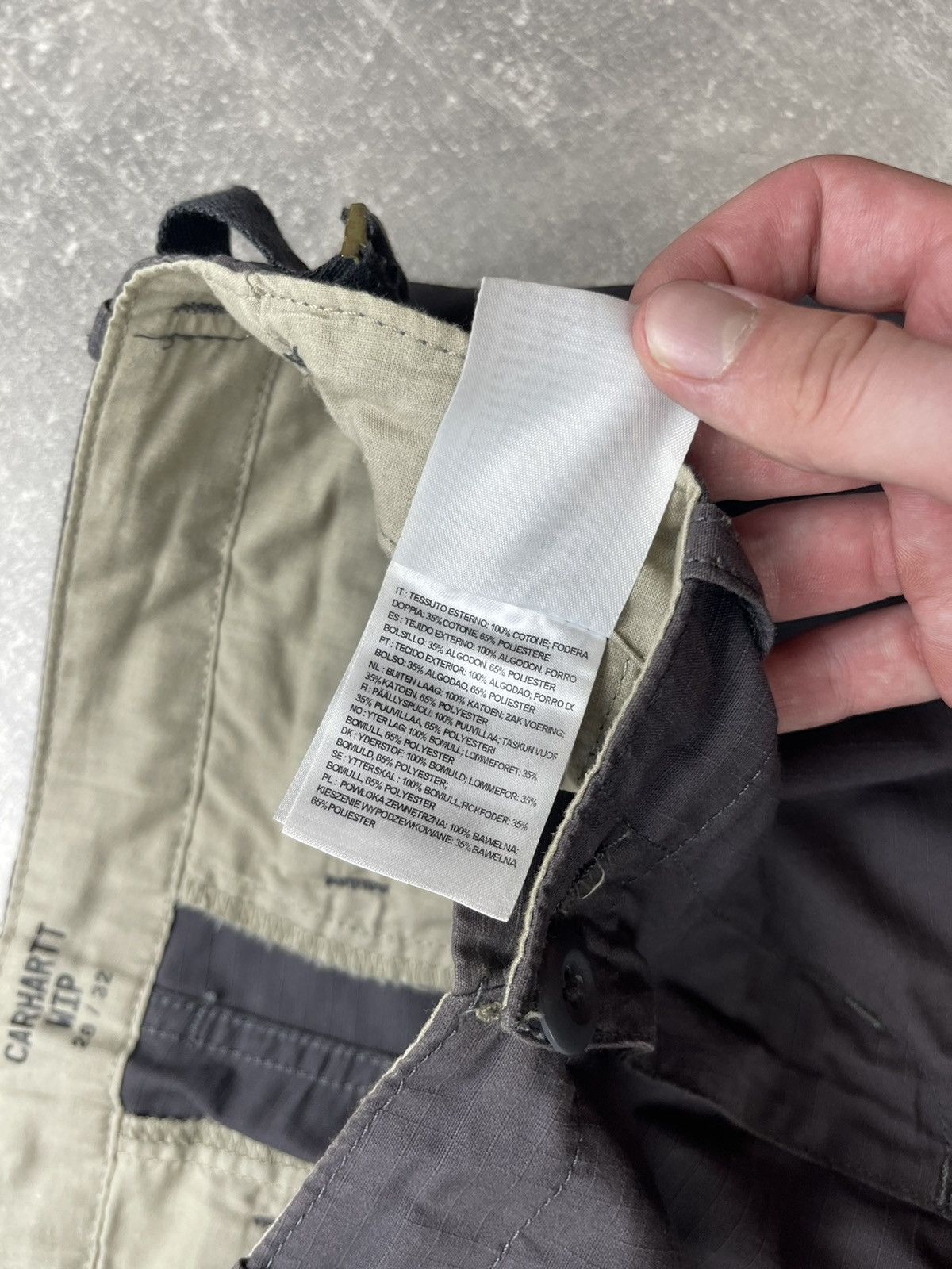 Carhartt Carhartt WIP Aviation Pants Grey Cargo Utility Ripstop Size US 28 / EU 44 - 12 Thumbnail