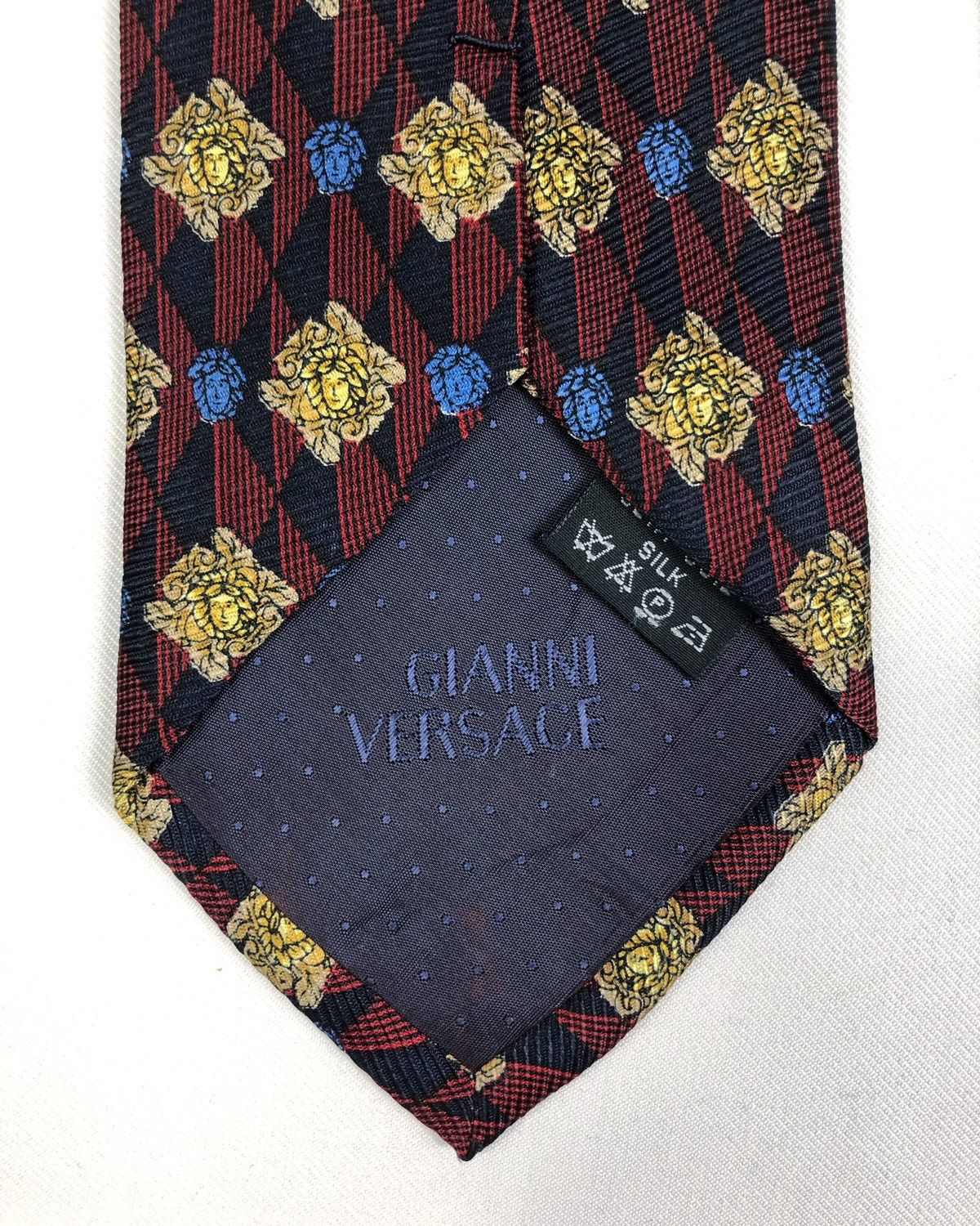 Versace Vtg Gianni Versace Medusa Monogram Silk Tie Made in Italy Size ONE SIZE - 5 Thumbnail