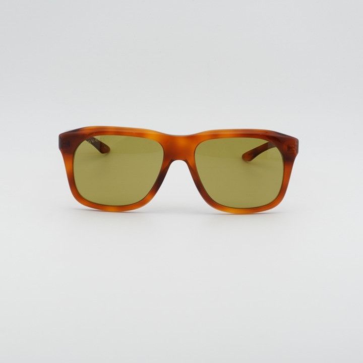 Gucci Gucci GG2077S 005 Sunglasses Havana Square Frame, Green Size ONE SIZE - 2 Thumbnail
