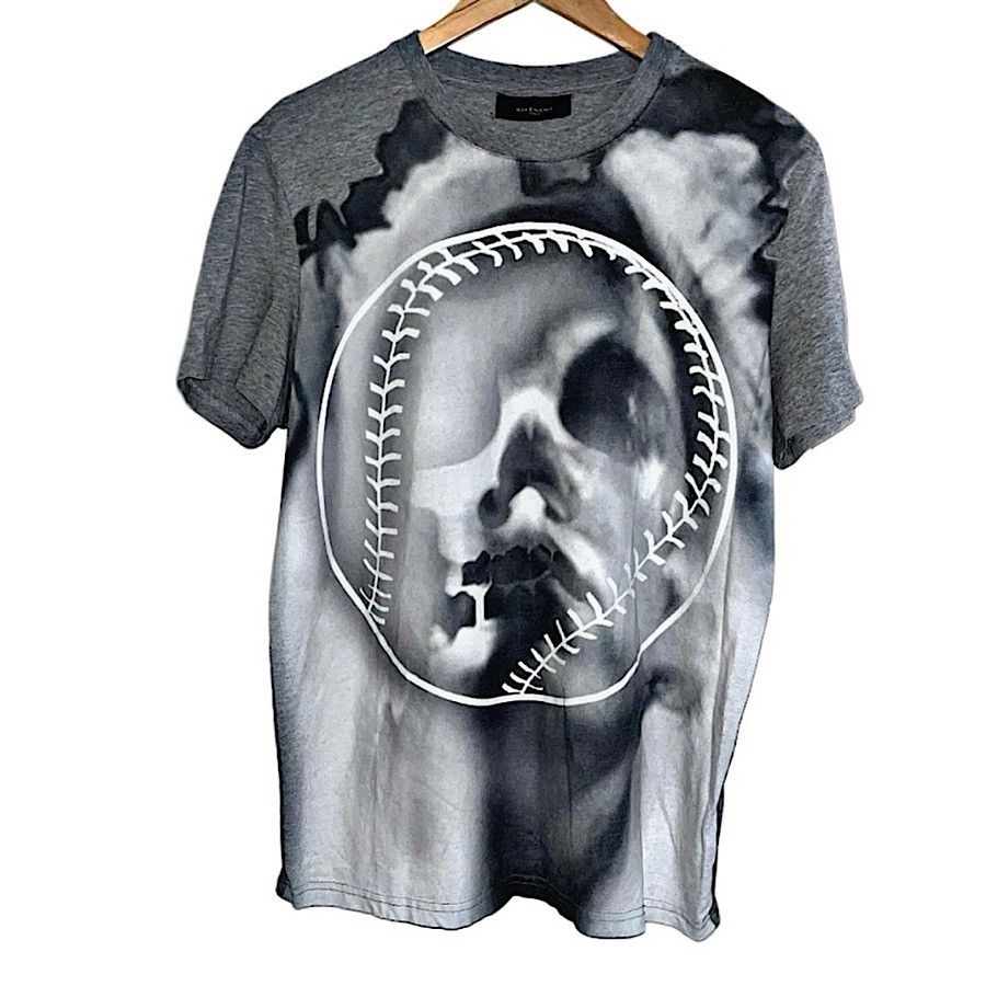 Givenchy Authentic Givenchy 13 AW Riccardo Tisci Baseball Skull Tee Size US S / EU 44-46 / 1 - 1 Thumbnail