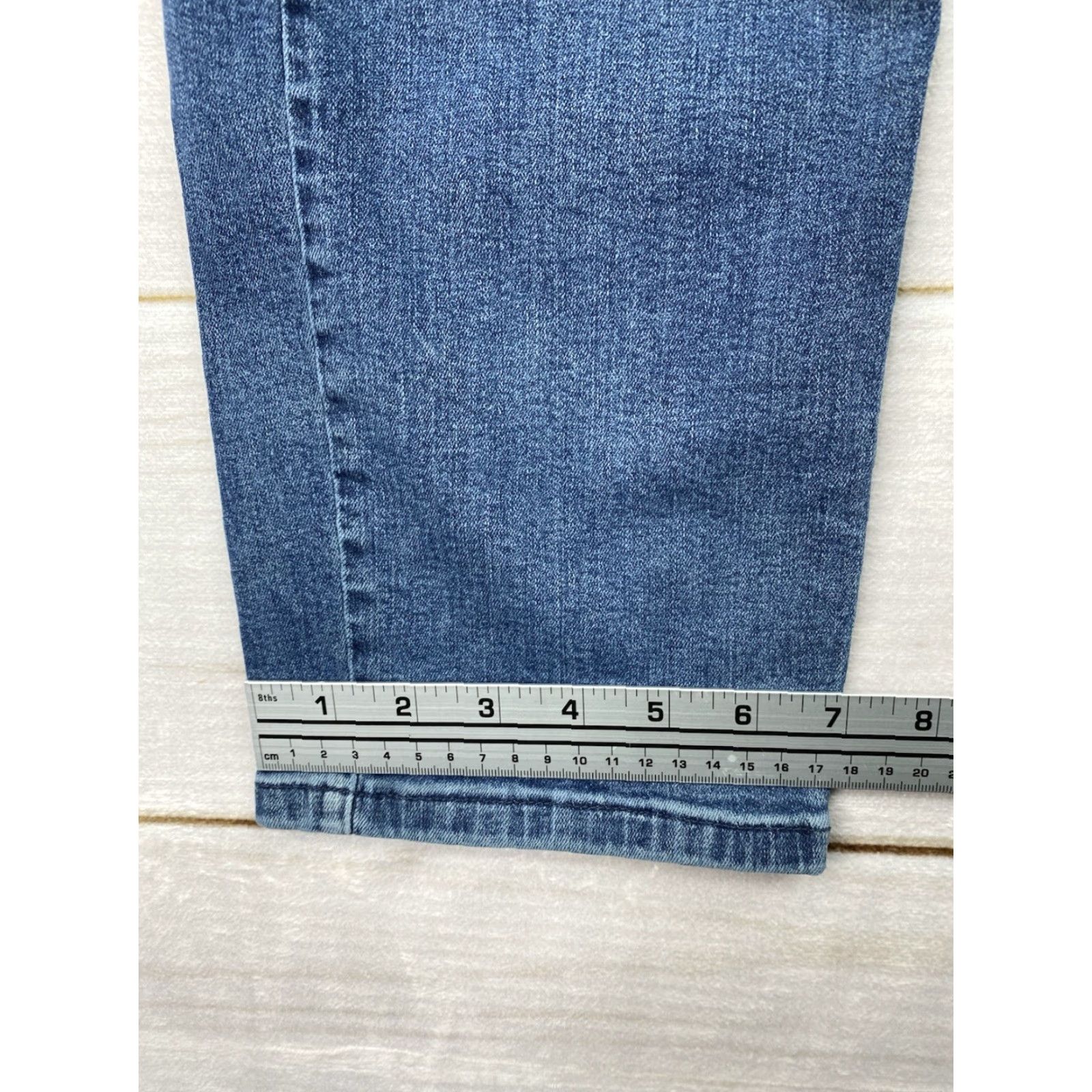 Calvin Klein VINTAGE CalviN Klein Women's Slim Boyfriend Jeans Size 12 Distressed Crop Ankle Stretch Size 34" / US 12 / IT 48 - 7 Thumbnail