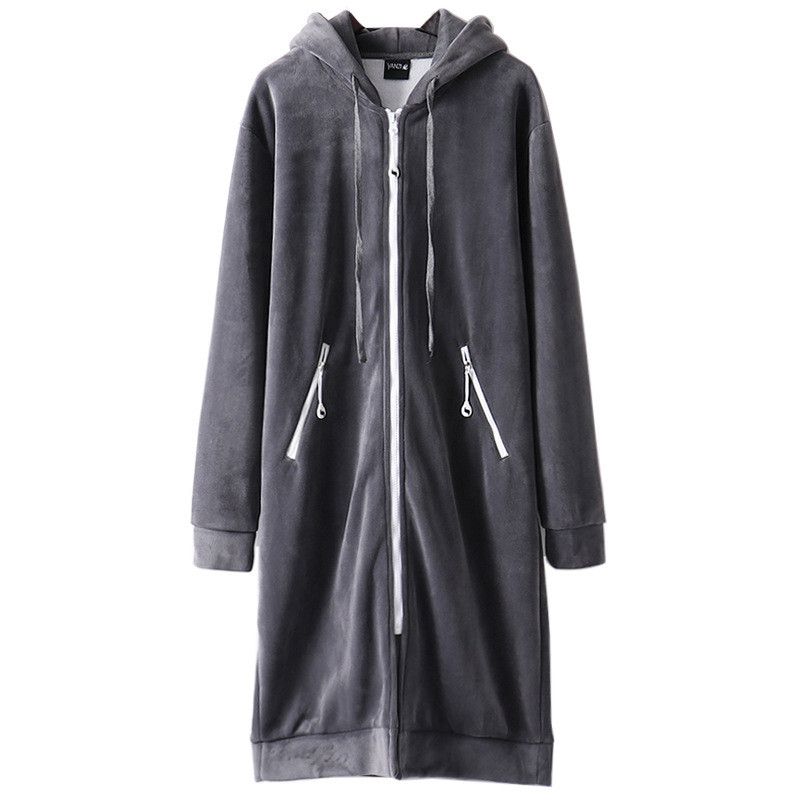 Japanese Brand × Vintage Winter Zip Plush Warm Casual Loose Hoodie Size ONE SIZE - 1 Thumbnail