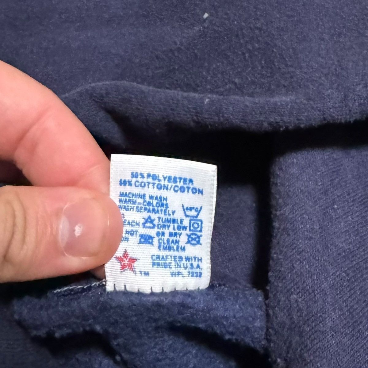 Russell Athletic 80s Russell Athletic Navy Hoodie Men's Medium FLAWS Size US L / EU 52-54 / 3 - 7 Thumbnail