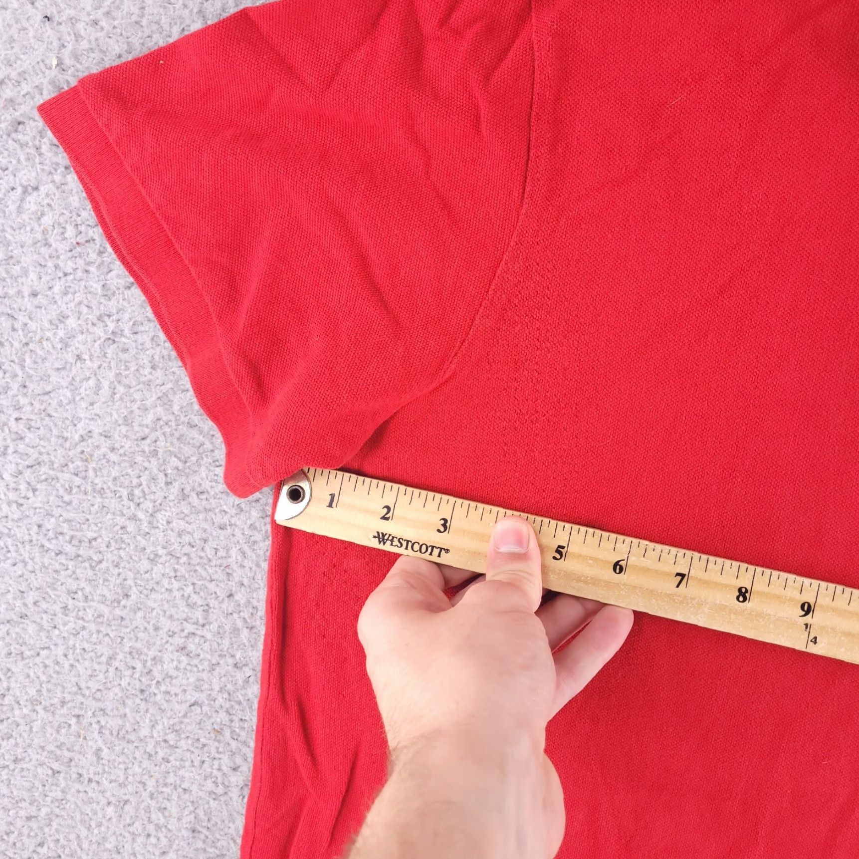 Polo Ralph Lauren VINTAGE Polo Ralph Lauren Polo Mens XL Slim Fit Red Athletic Flag Logo Size US XL / EU 56 / 4 - 4 Thumbnail