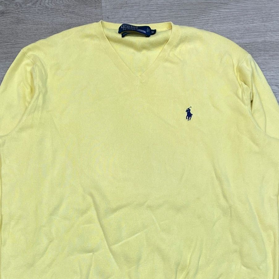 Polo Ralph Lauren × Vintage Vintage Polo Ralph Lauren Pima Cotton V Neck Sweater Mediu Size US M / EU 48-50 / 2 - 2 Thumbnail