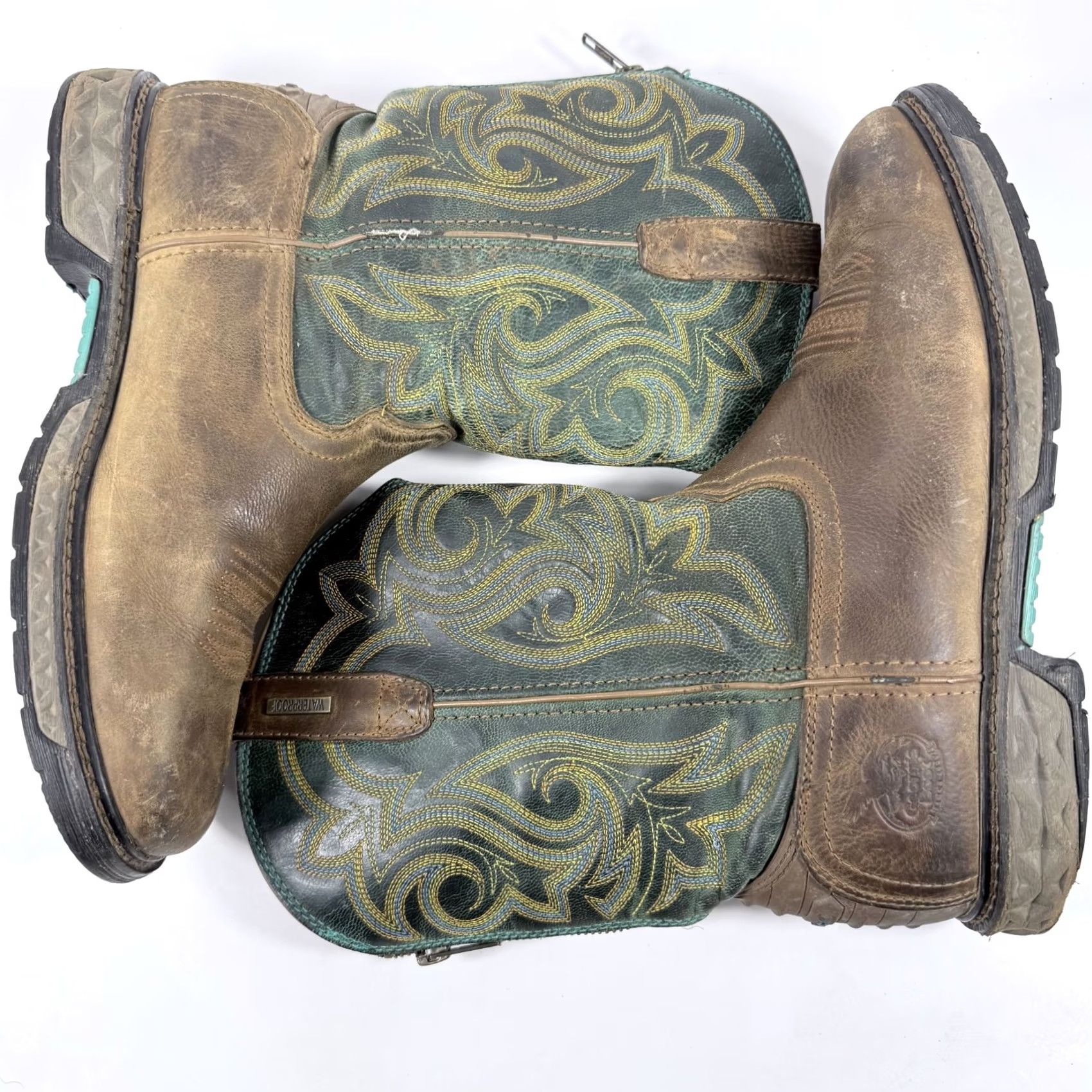 Vintage Georgia Carbo-Tec LT Pull-On Boots Women Brown Leather Steel Toe Waterproof - 9M Size US 9 / IT 39 - 6 Thumbnail