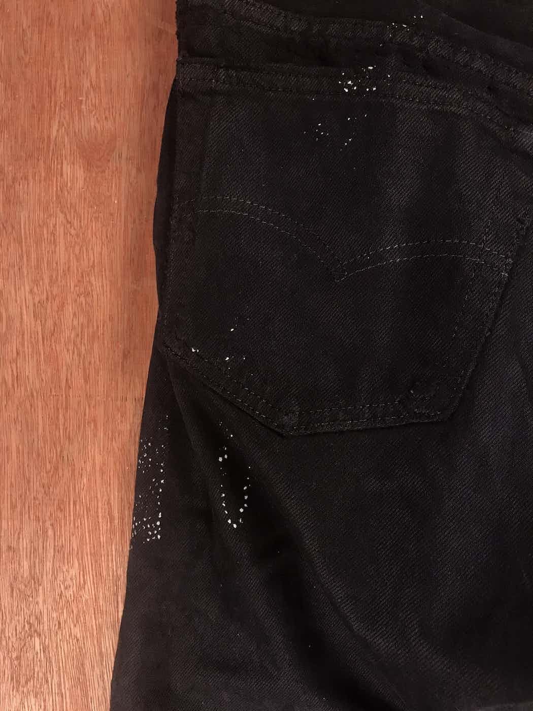Levi's DLL Hippie Levis Black patchwork vintage Denim Pants #A2616 Size US 32 / EU 48 - 14 Thumbnail