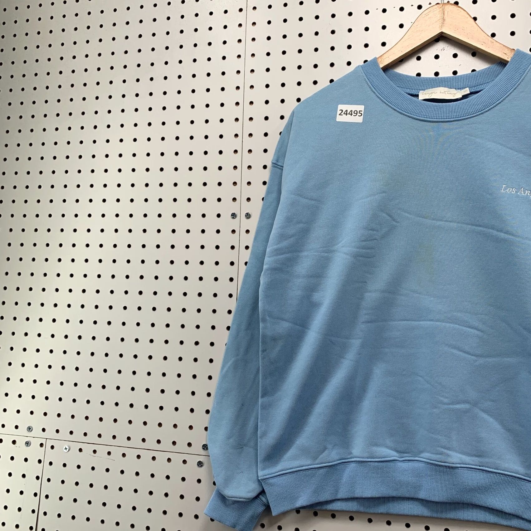 Vintage VINTAGE Beige Botany Crewneck Sweatshirt Los Angeles Womens S Sky Blue 23x23.5 Size S / US 4 / IT 40 - 3 Thumbnail