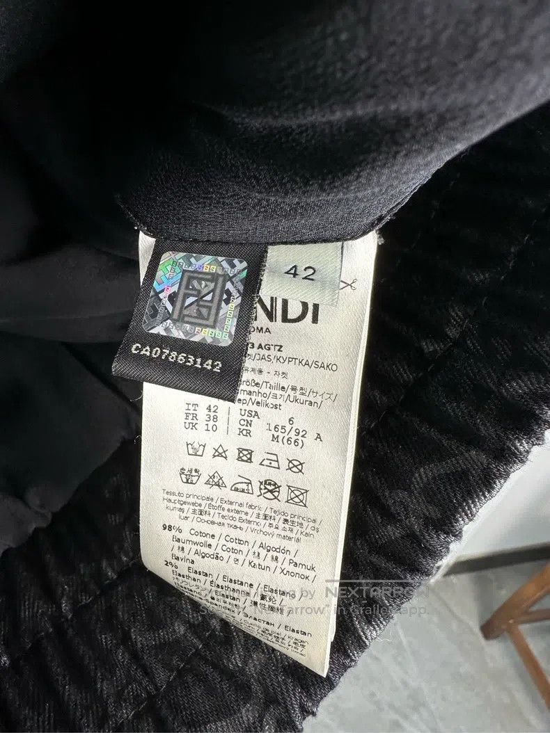 Fendi Fendi Black Double F Monogram Logo Letter Pattern Short Ja Size XS / US 0-2 / IT 36-38 - 4 Thumbnail