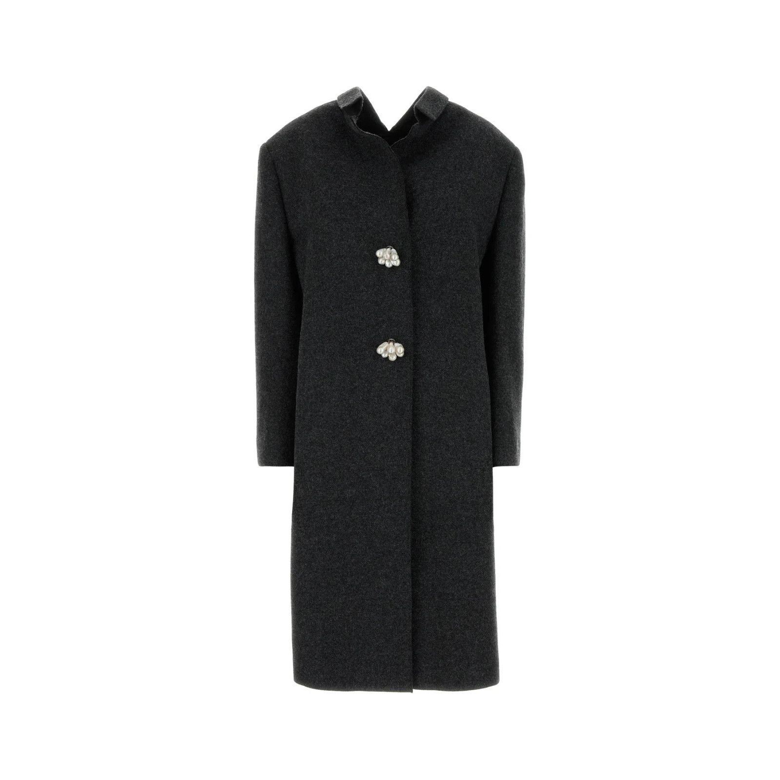 Prada PRADA Slate Wool Coat New & Authentic (Women's size:40;) Size S / US 4 / IT 40 - 1 Thumbnail