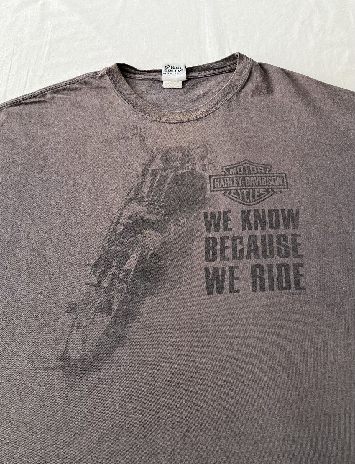 Harley Davidson Vintage 2011 Harley Davidson We Know Because We Ride T-shirt Size US XXL / EU 58 / 5 - 5 Thumbnail