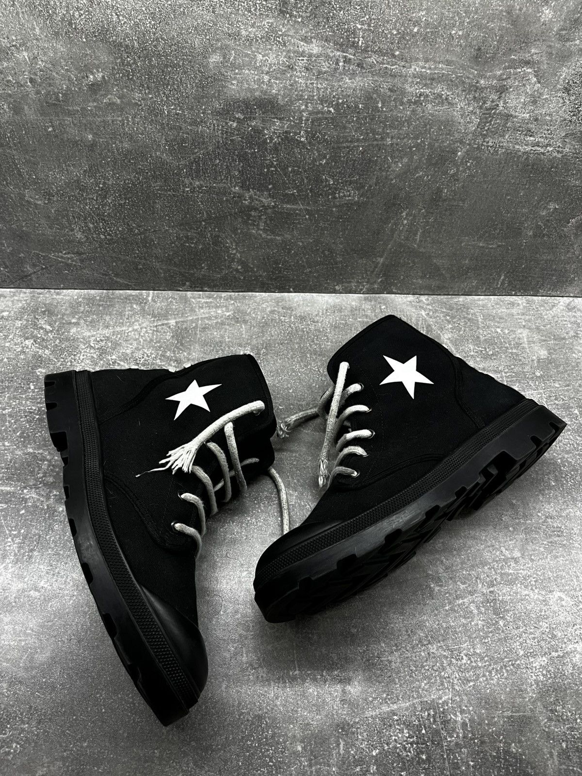 Givenchy Givenchy High Black Canvas Combat Boots Size US 9 / EU 42 - 1 Thumbnail