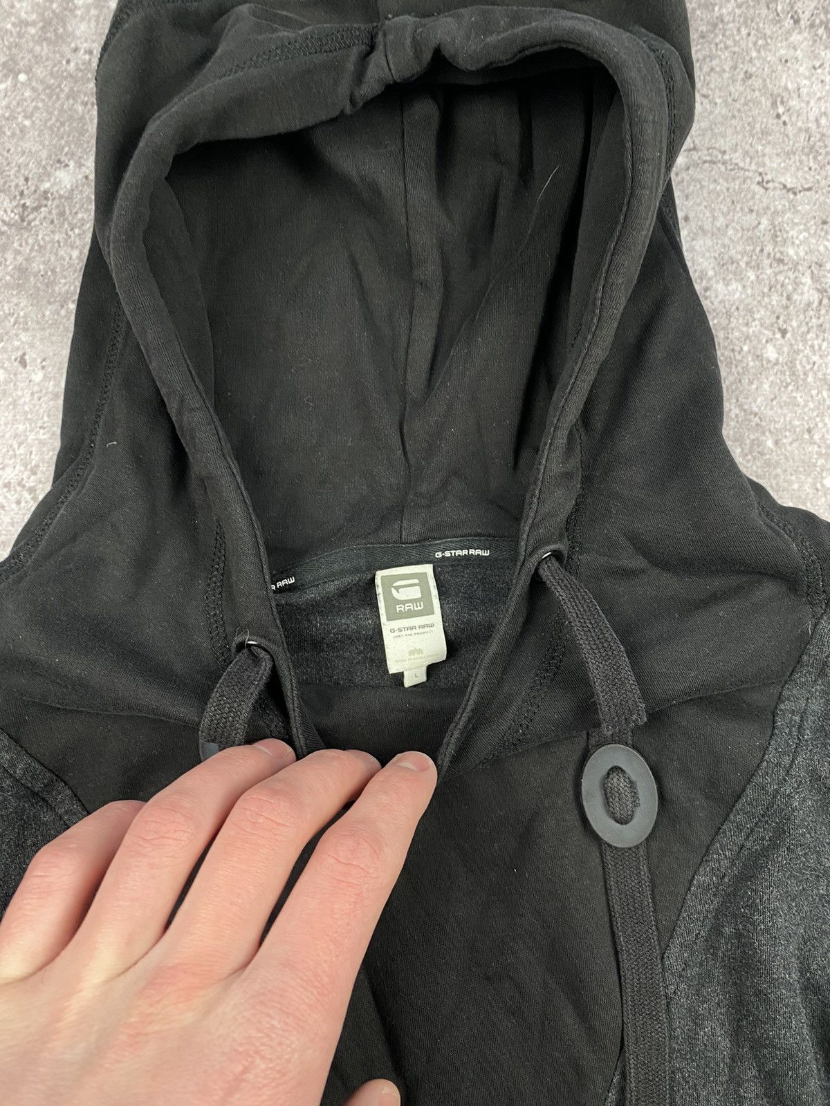 G-Star VTG ARCHIVE RICK OWENS STYLE WASHED AVANT GARDE ZIP HOODIE Size US L / EU 52-54 / 3 - 6 Thumbnail