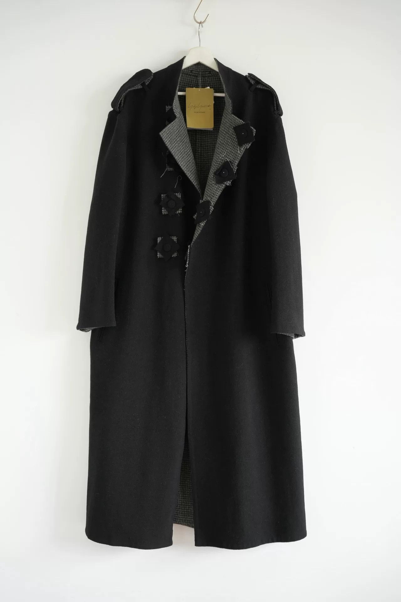 Yohji Yamamoto Yohji Yamamoto Houndstooth Wool Coat Size US S / EU 44-46 / 1 - 1 Thumbnail