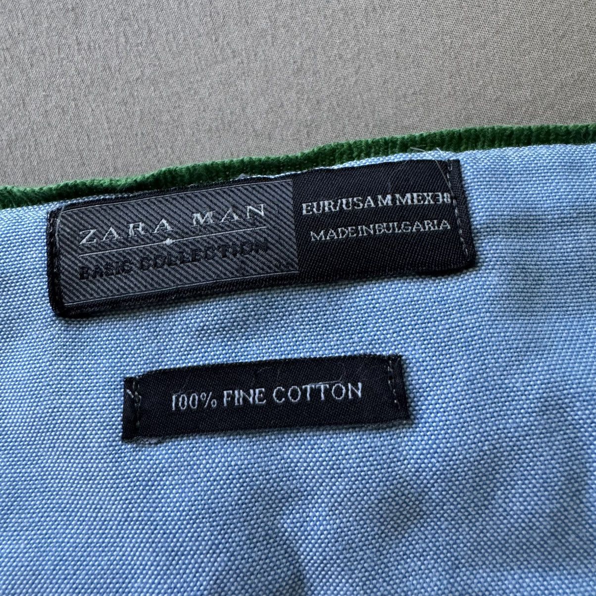 Zara Zara Green Fine Cotton V-Neck Sweater Size US M / EU 48-50 / 2 - 4 Thumbnail
