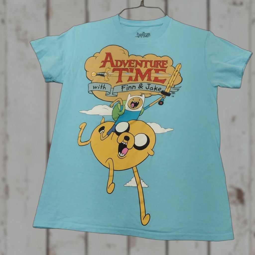 Vintage Adventure Time Tshirt Men Small Blue Cartoon Graphic Shirt Size US S / EU 44-46 / 1 - 1 Thumbnail