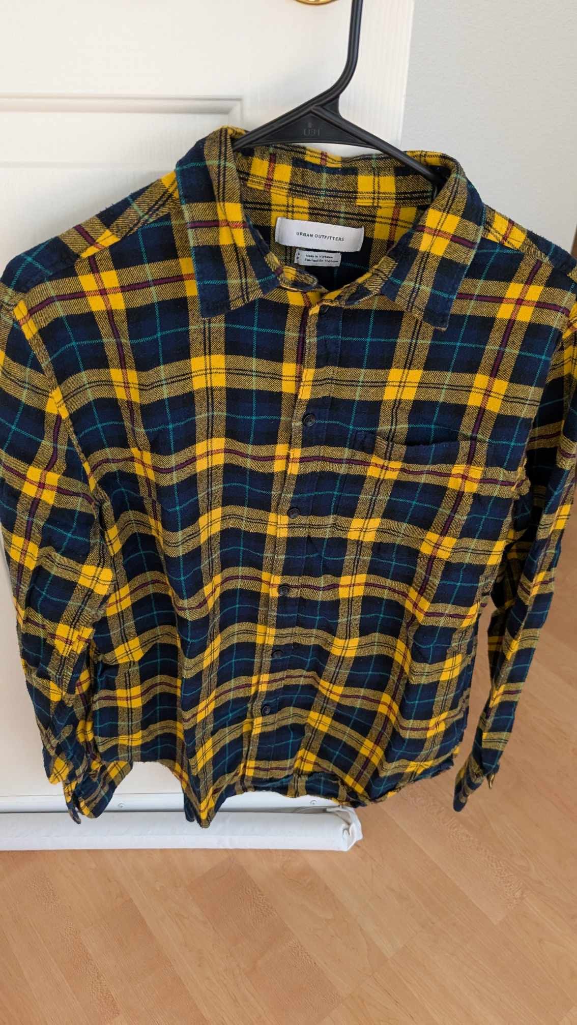 Urban Outfitters Urban Outfitters Small Flannel Shirt Yellow-Green Size US S / EU 44-46 / 1 - 1 Thumbnail