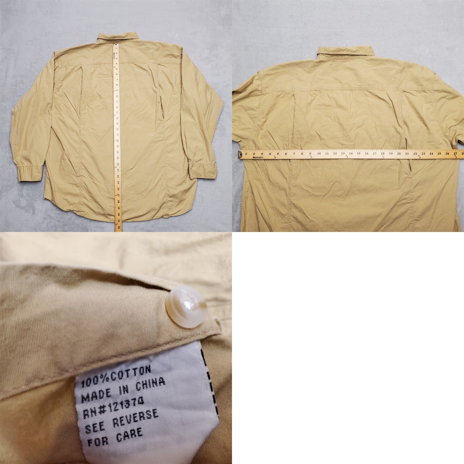 Vintage Ducks Unlimited Shirt Mens XL Brown Button Quilted Shoulder Lightweight Shooters Size US XL / EU 56 / 4 - 8 Thumbnail