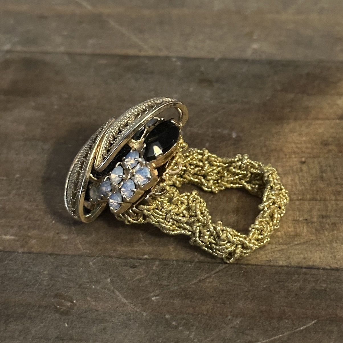 Vintage Vintage art deco macrame band ring Size ONE SIZE - 5 Thumbnail