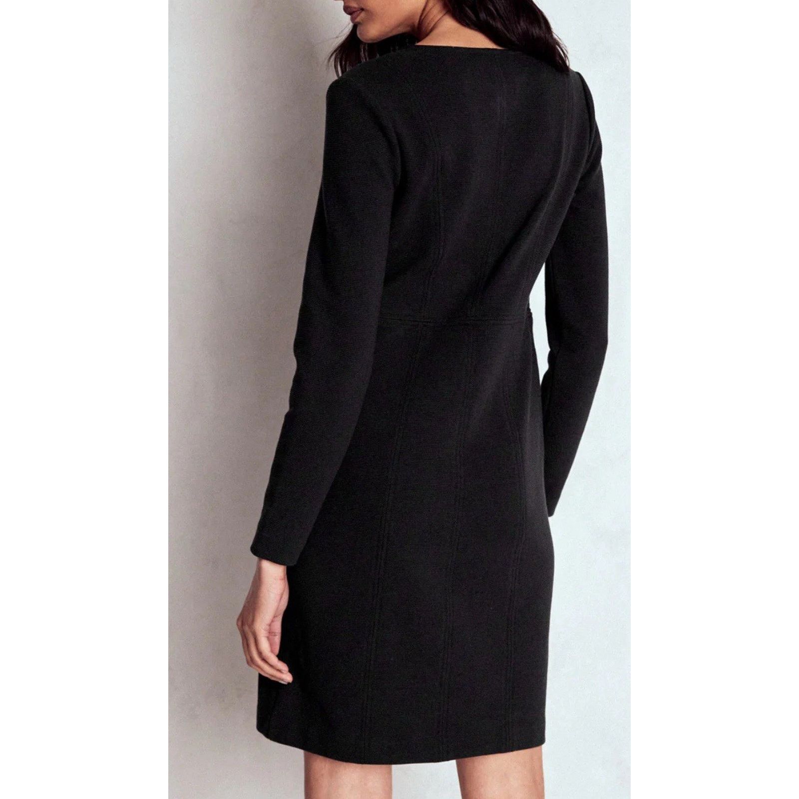 Boden Boden Women Colette Ottoman Shift Dress Black 16 L A003244 Size XXL / US 16-18 / IT 52-54 - 2 Thumbnail