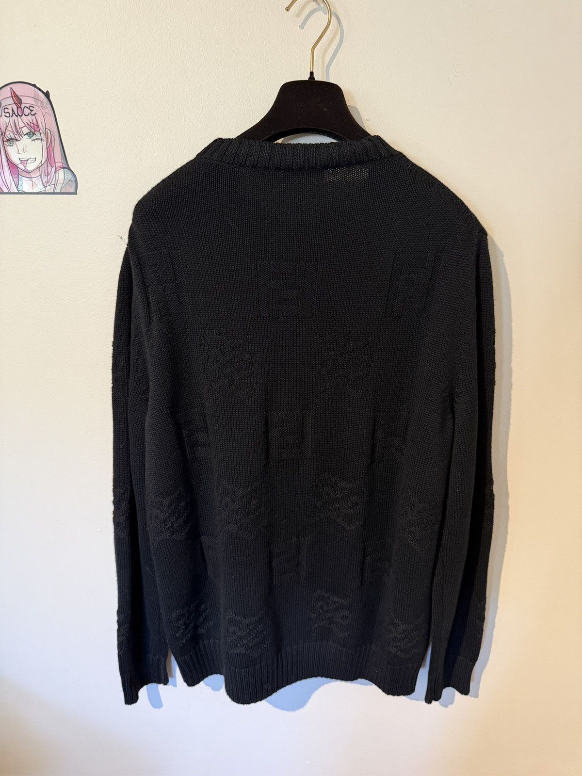 Fendi Fendi FF Motif Sweater Black Size US L / EU 52-54 / 3 - 2 Thumbnail