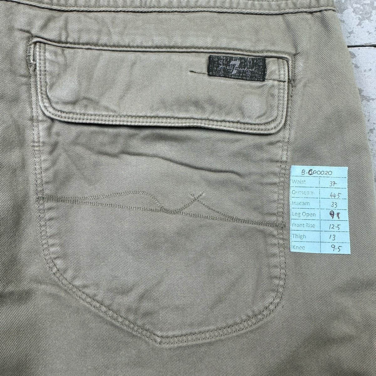 7 For All Mankind 7 For All Mankind Vintage Y2K Cargo Pant Size US 37 - 10 Thumbnail