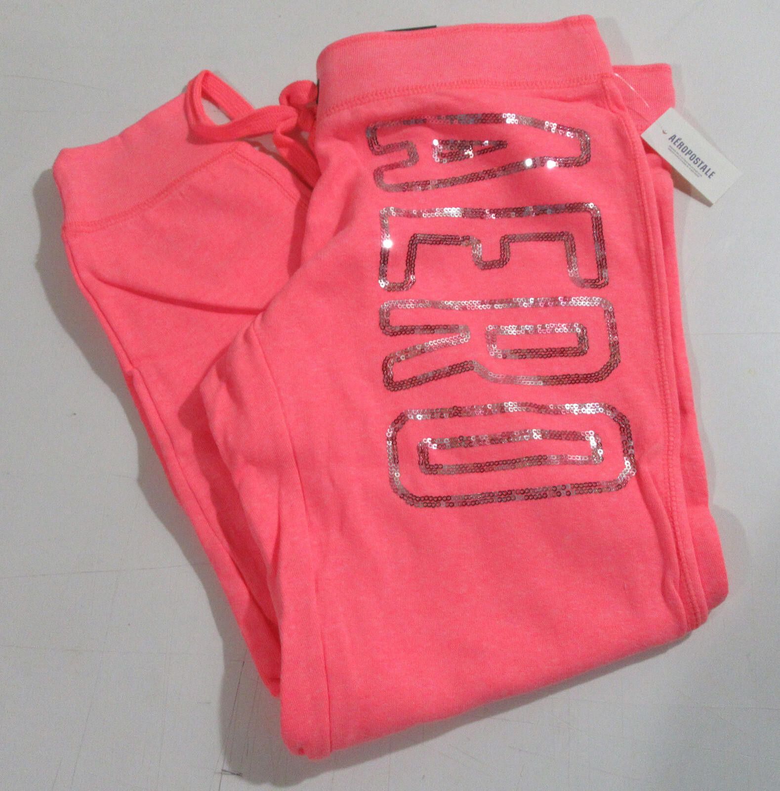 Aeropostale Aeropostale Slim Fit Jogger Sweatpants Pink Bling Sequins S Size 28" / US 6 / IT 42 - 4 Thumbnail