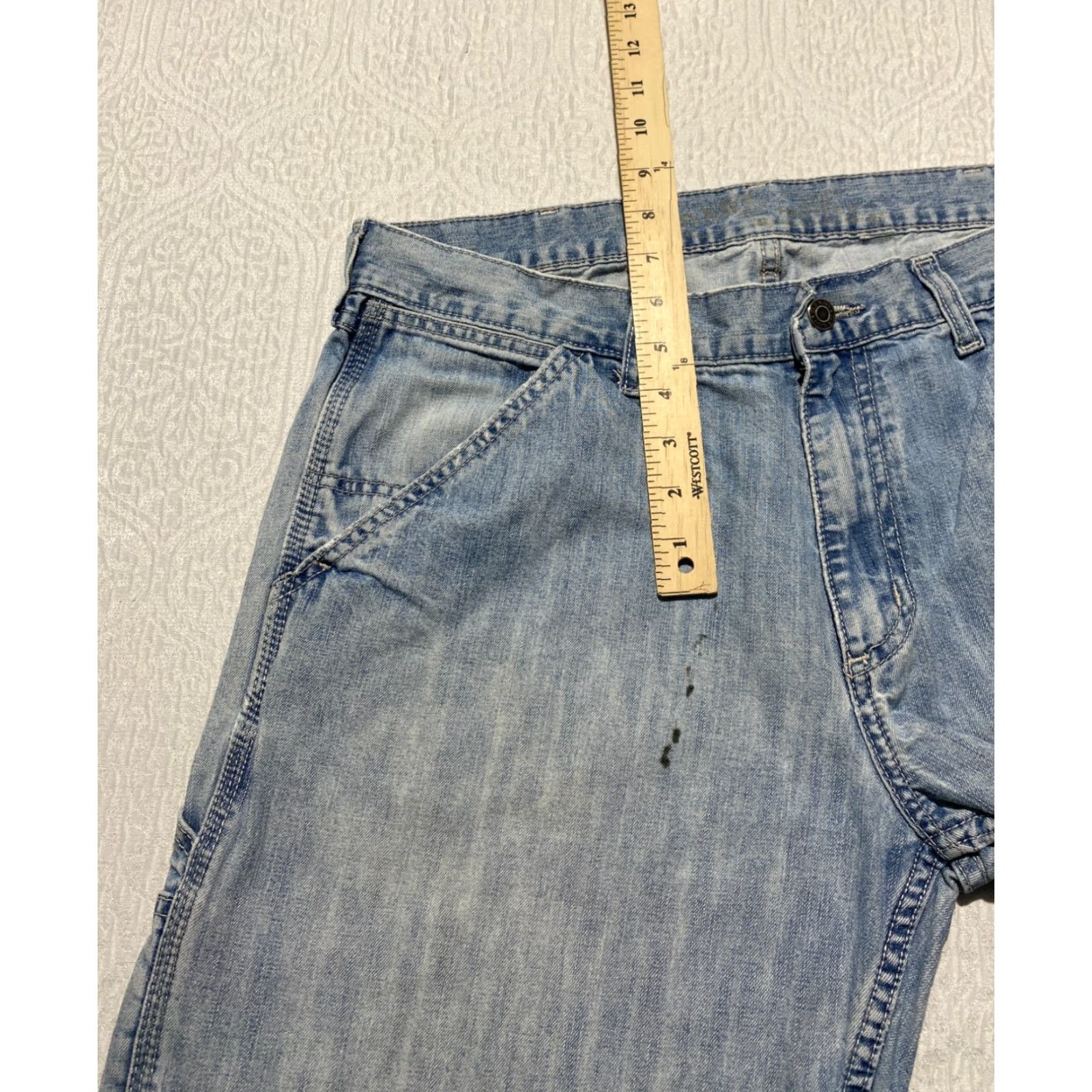 Old Navy VINTAGE Old Navy Carpenter Jean Shorts Mens 36×10 Blue Denim Cargo Pockets Casual United States? Size US 36 / EU 52 - 4 Thumbnail