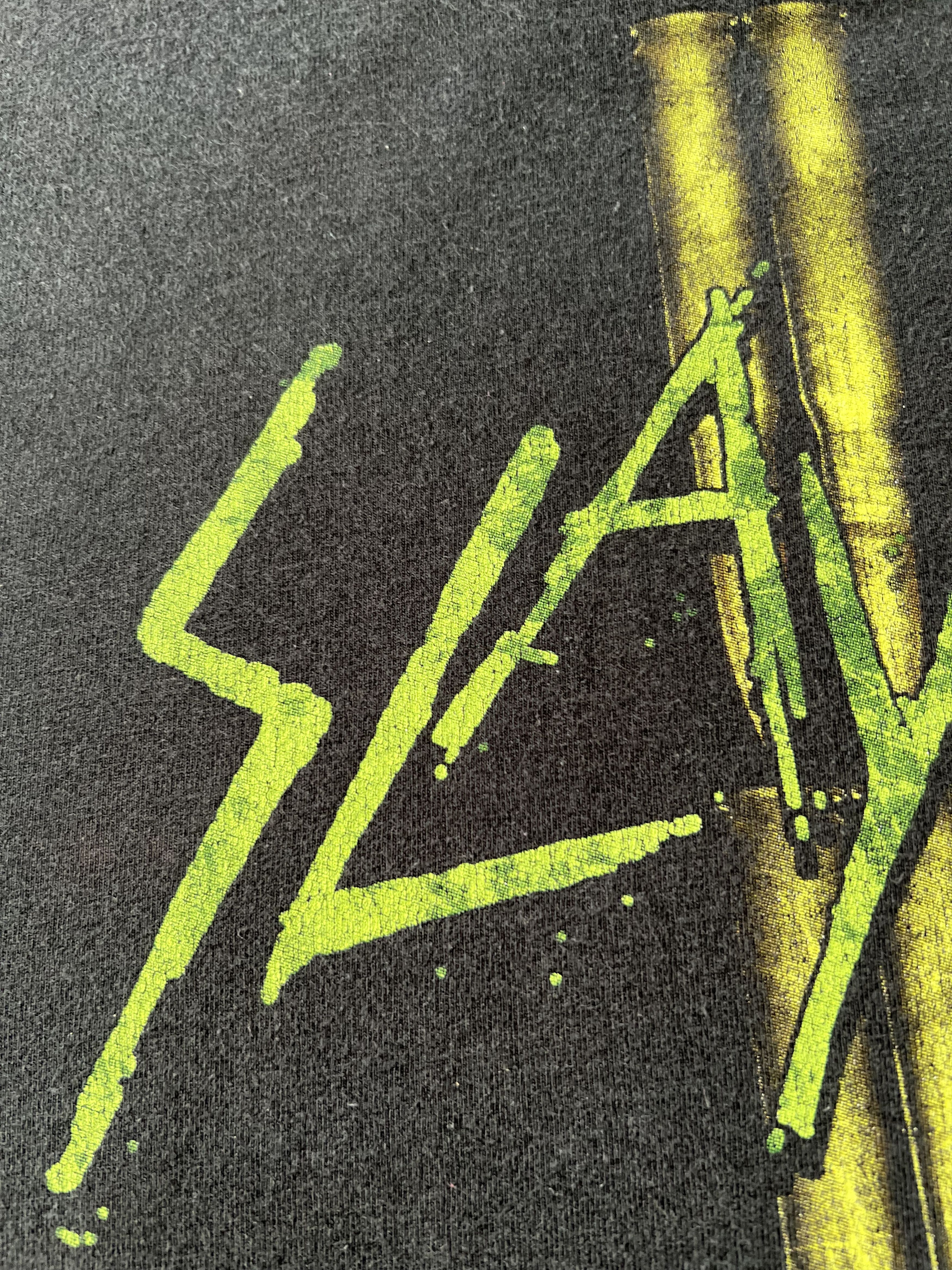 Band Tees Vintage 2004 Slayer Skull Metal Band Black T-shirt Size US M / EU 48-50 / 2 - 13 Thumbnail