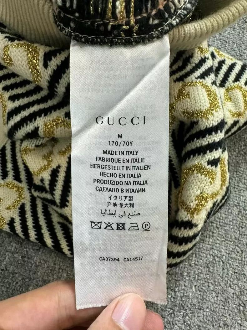 Gucci Gucci Beige Knit Midi Skirt with Logo-2506 Size 37" - 4 Thumbnail
