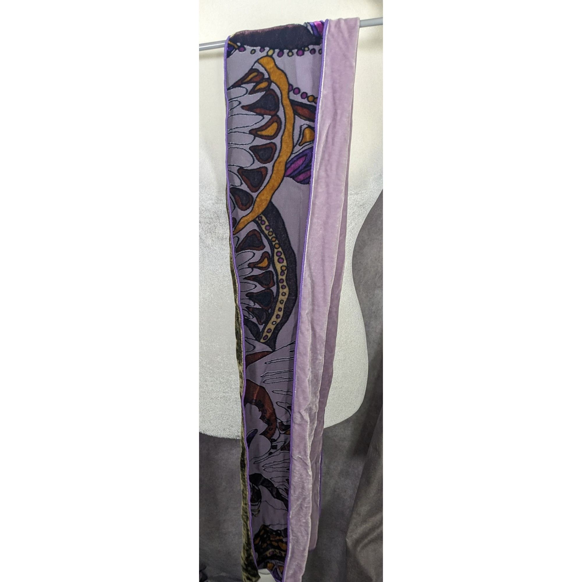 Other Abstract Purple Butterfly Burnt Velvet Tube Scarf Size ONE SIZE - 12 Thumbnail