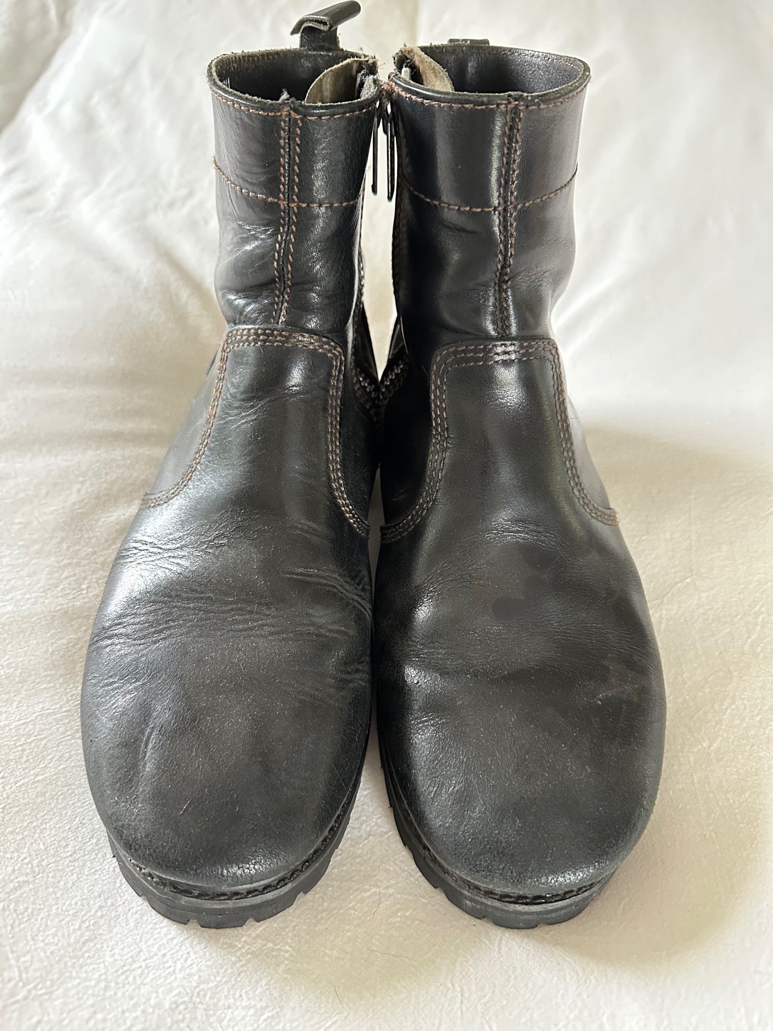 Unknown London Black leather zip up boots, Men's 12US Size US 12 / EU 45 - 6 Thumbnail