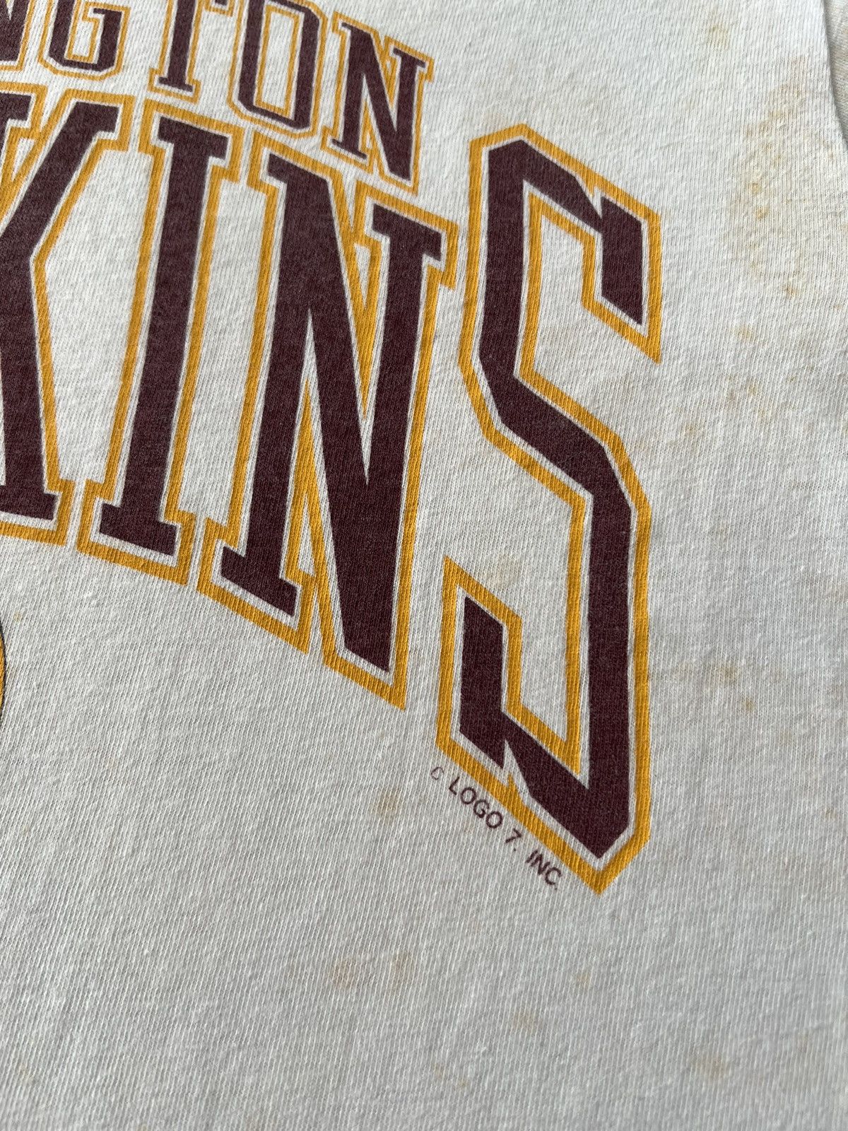 NFL Vintage 90s Washington Redskins NFL Logo 7 AOP T-shirt Size US L / EU 52-54 / 3 - 6 Thumbnail