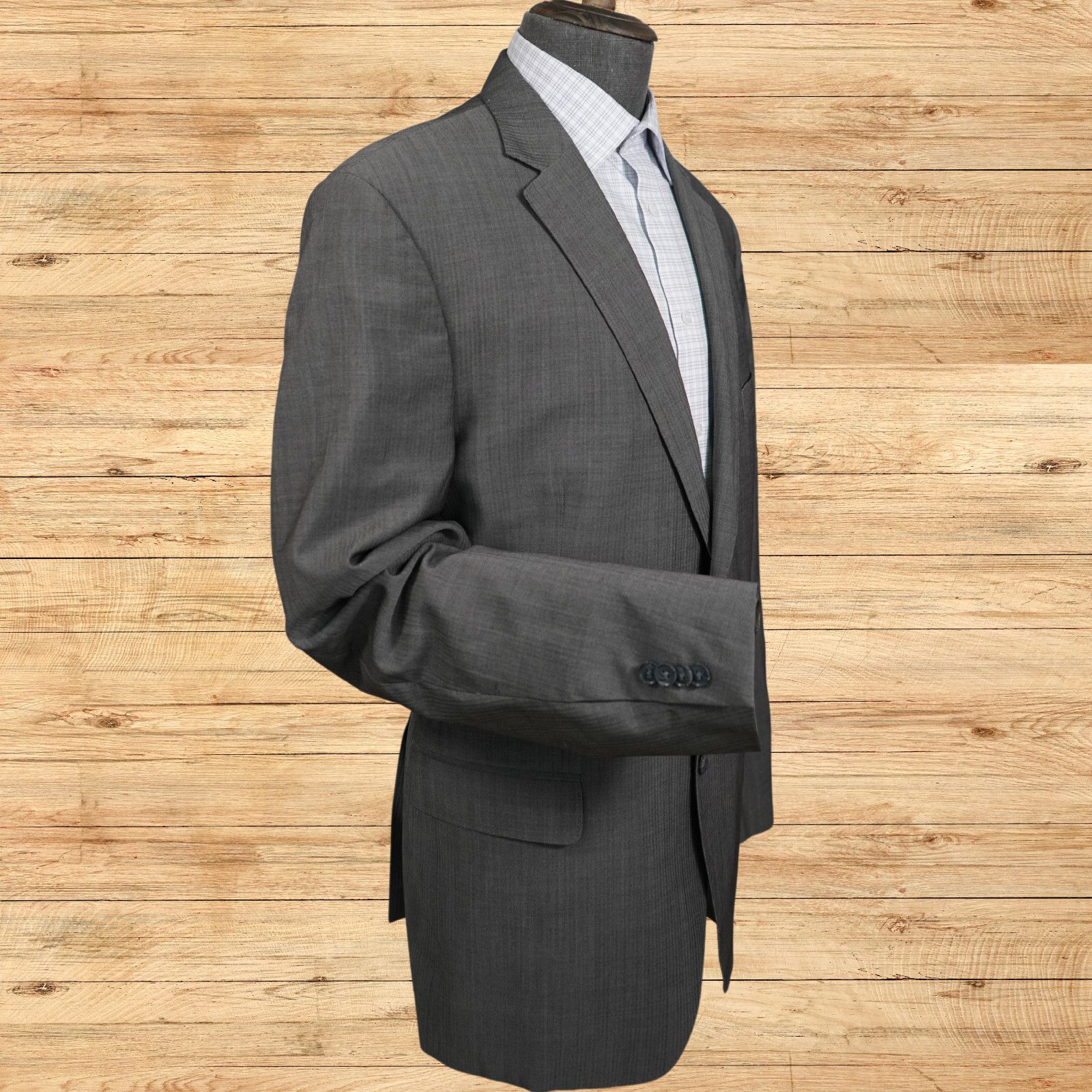 Peter Millar Peter Millar Sport Coat Mens 46T Gray Wool Union Made Size 46L - 2 Thumbnail