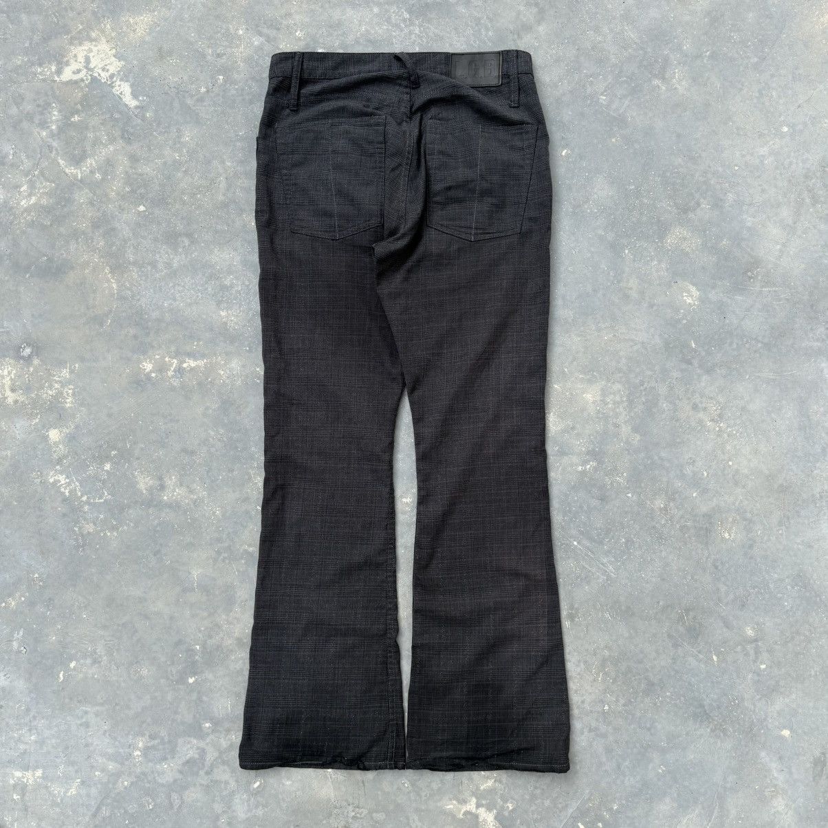 Le Grande Bleu (L.G.B.) Very Rare LGB Plaid Glittery Flare Pants Size 32" / US 10 / IT 46 - 2 Thumbnail