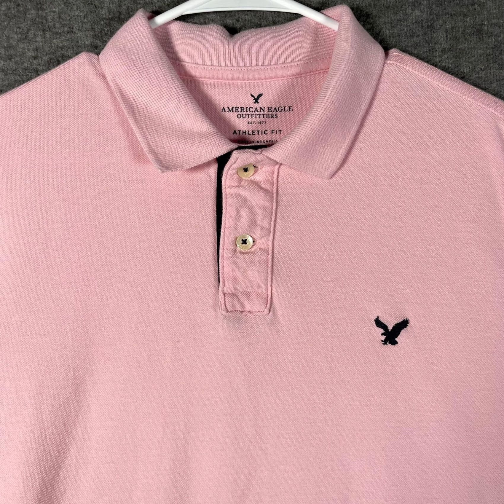 American Eagle Outfitters VINTAGE American Eagle Polo Shirt Mens L Pink Athletic Fit Preppy Y2K Casual Golf Size US L / EU 52-54 / 3 - 2 Thumbnail