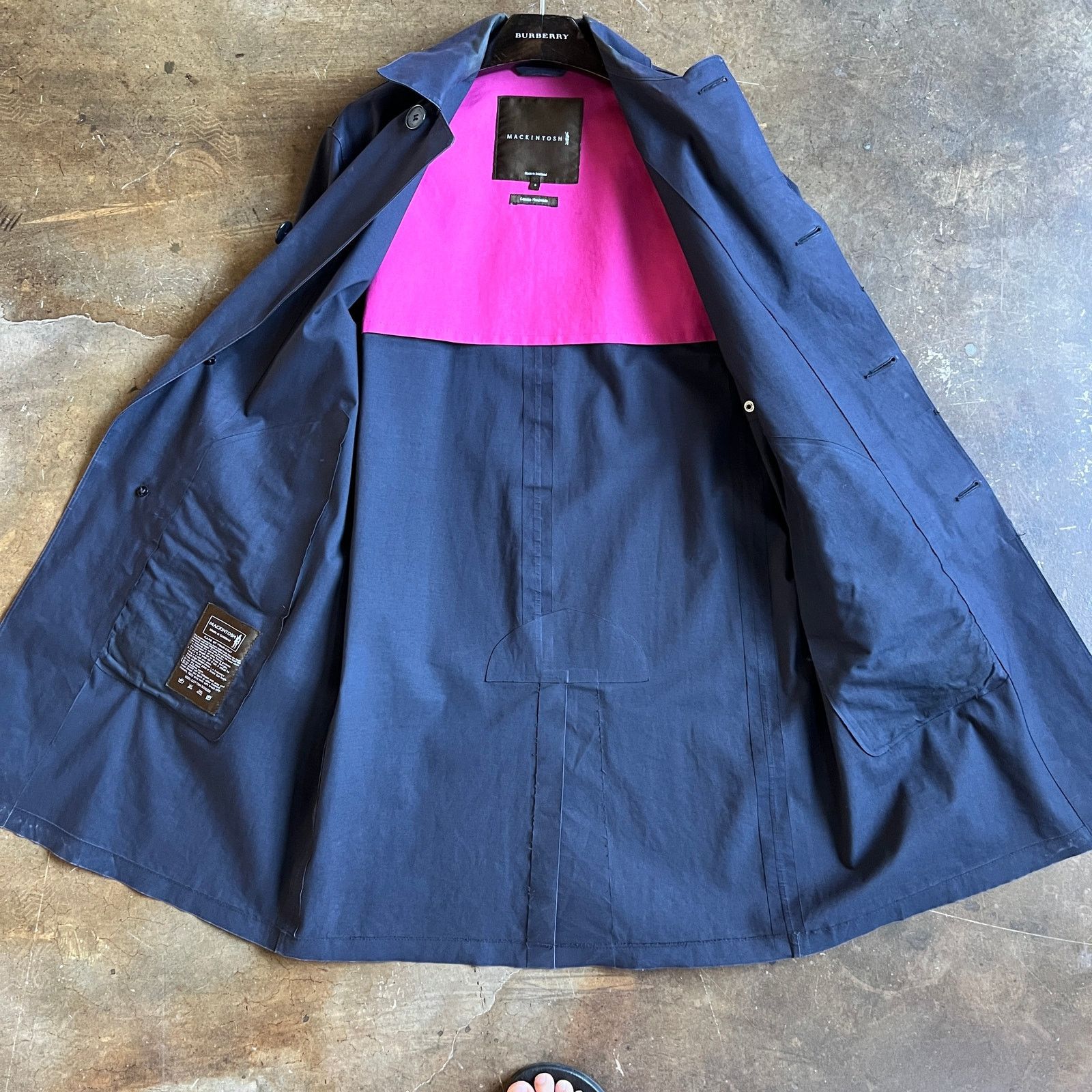 Mackintosh Mackintosh Scotland Men's Navy Bonded Cotton Raincoat S Size US S / EU 44-46 / 1 - 3 Thumbnail