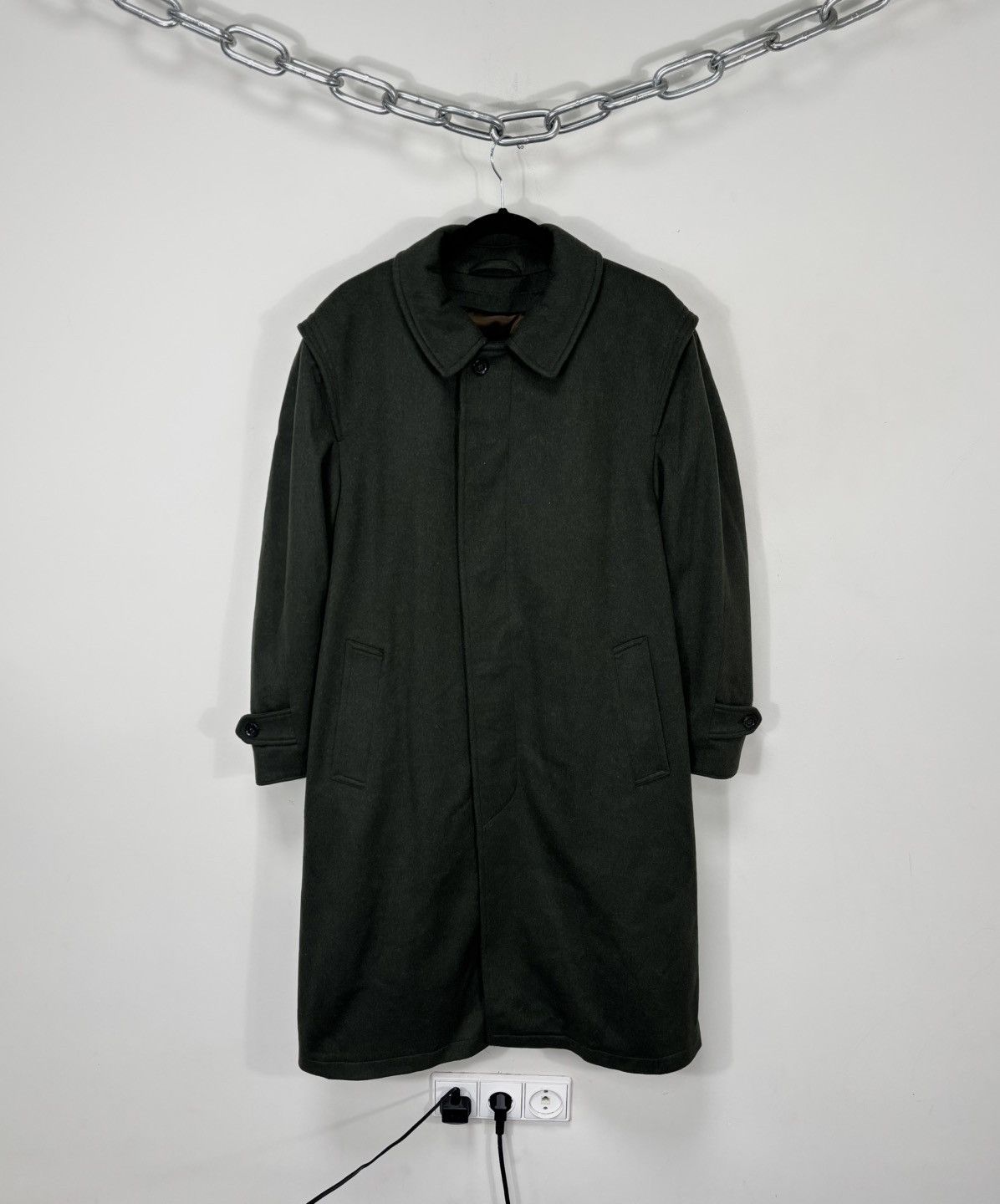 Other Lodenfrey Men’s Forest Green Wool Cashmere Long Overcoat Size US L / EU 52-54 / 3 - 1 Thumbnail