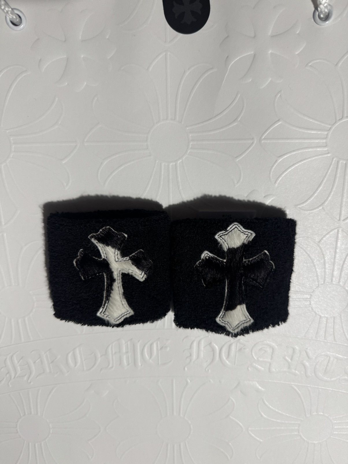 Chrome Hearts Chrome hearts sweatbands wristbands zebra patch Size ONE SIZE - 3 Thumbnail